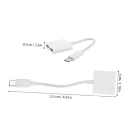 CAXUSD Type-c to Audio and Charging Portable Headphone Splitter Charging Port for Earbuds and USB Headsets -Friendly Seamless