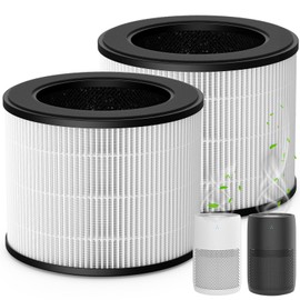 Model 22 Filter Replacement for MA Series Air Purifier, 3-Stage Filtration with Efficient HEPA and Granular Activated Carbon, White, 2-Pack