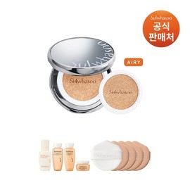 Sulwhasoo [Special Offer] Perfecting Cushion Airy Main Product 15g + Refill 15g SPF50+ - 11C1 / 설화수 [기획]퍼펙팅 쿠션 에어리 본품15g+리필15g SPF50+ - 11C1