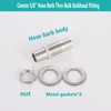 5/8" Hose Barb Thru-Bulk Bulkhead Fitting,304 Stainless Steel Straight Hex
