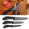 3Pcs Fruit Knife with Ergonomic Handle Black Blade Ceramic Cooking