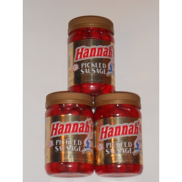 Hannah's Pickled Sausage 16 oz (Pack of 3)