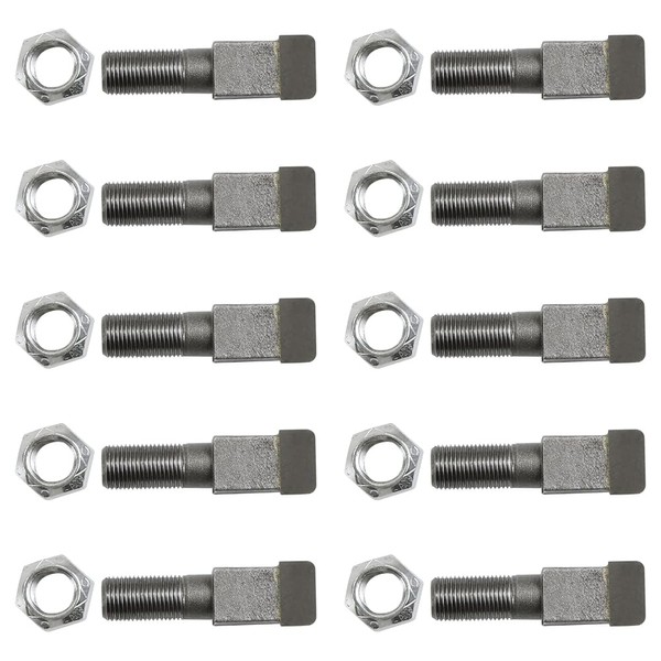10 PACK 2-7/8"Lx3/4"W Stump Grinder Teeth with 5/8" Nuts Carbide