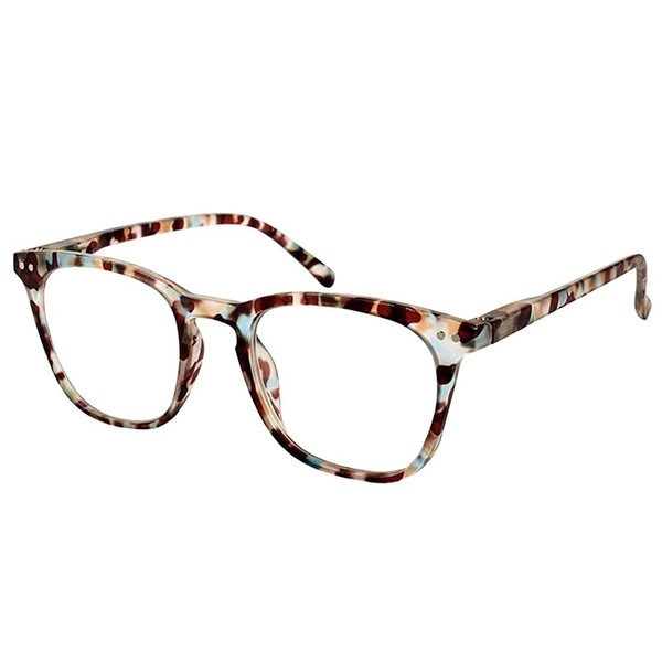 JiSoo-Gafas de lectura Mujer 2.75 Lectores de diseño elegante 2.75, Gafas de lectura para mujer 2.75+ con bisagra de resorte, multicolor