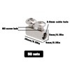 VGOL 50 Packs M3 Double Hole Wire Rope Clamps 10x5mm,