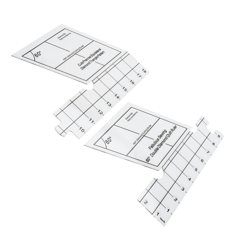 18inch Double Strip Quilting Ruler 60 Degree Diamond Quilt Ruler
