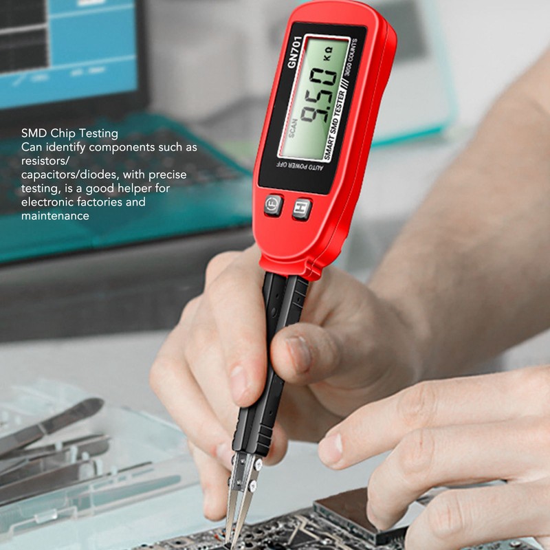 SMD Tester High Accuracy Gold Plated Tweezers Diode Resistance Capacitance