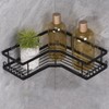 Super strong multipurpose bathroom shampoo body wash corner shelf organization Black