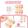 Eyelash Extension Set for Beginners Lash Mannequin Head with Replaced