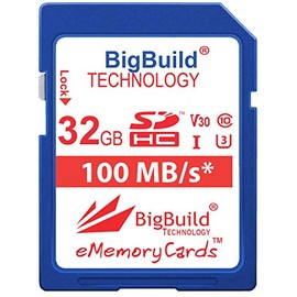 BigBuild Technology 32GB UHS-I U3 100MB/s Memory Card for Canon EOS 250D, Canon EOS 90D Camera Class 10 SDHC