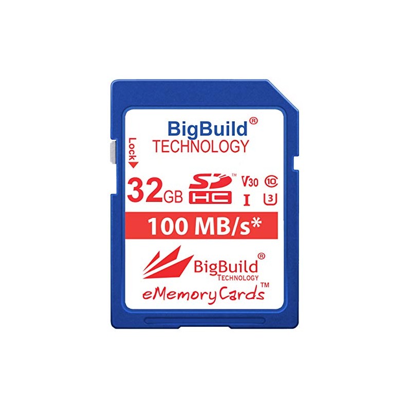 BigBuild Technology 32GB UHS-I U3 100MB/s Memory Card for Canon