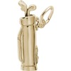 Rembrandt Small Golf Bag Charm - Metal - Gold-Plated Sterling