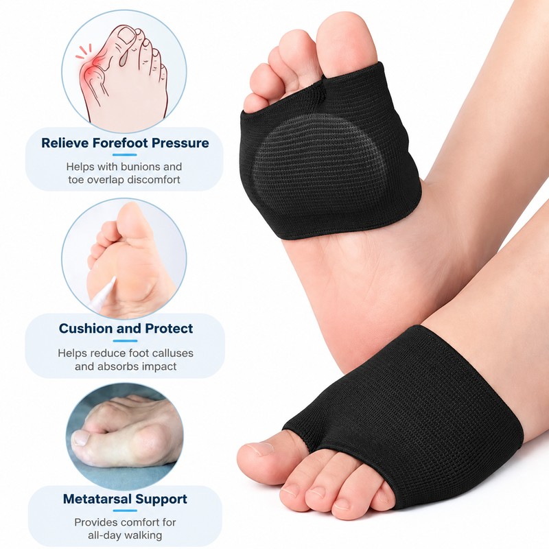 Metatarsal Pads for Women and Men – Soft Gel Forefoot