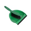 Jantex Soft Dustpan and Brush Set, Green, 220mm Wide, Colour