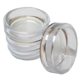 Heavy Duty Castor Cups 37mm Pack of 4 Clear Extra Strong Protect Wooden, Laminate, Tiled Floors and Carpets from Wheel Damage and Scratches Caused by Furniture Chair Bed Sofa and Table Legs