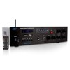 Wireless Bluetooth Public Address Amplifier - 500W Compact Mini Digital Home Power Audio Sound PA Receiver System w/ 70V 100V Output, Mic Input, Radio, USB, Remote For 4-16ohm Speaker - Pyle PMSA126BU