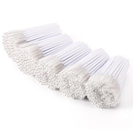 Tbestmax 500 Varitas de Mascara Desechables Cepillo de Pestañas Spoolies Blancas para Extensión de Pestañas