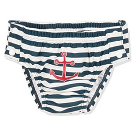 Playshoes Baby Boys' Uv-Schutz Windelhose Maritim Zum Knöpfen Swim Nappie, Blue (Navy/White), 6-12 Months (Size: 74/80)
