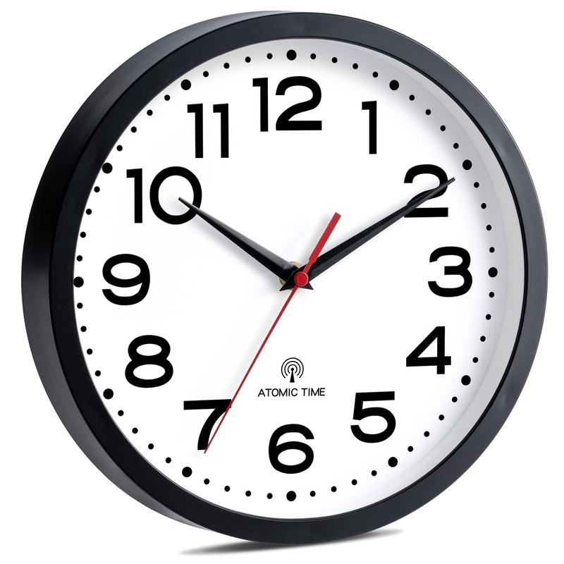 Roymnie Atomic Wall Clock 12 Inch, Modern Clock Battery Operated