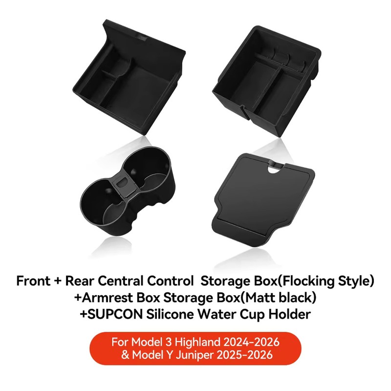 Center Console Organizer Storage Set for Tesla Model 3/Y/YL Highland