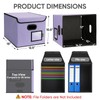 BALEINE File Organizer Box with Lid, Collapsible File Folder Organizer