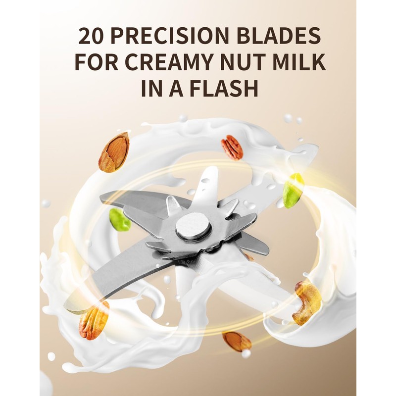 Cayga 40oz Nut Milk Maker Machine Stainless Steel Soy Milk