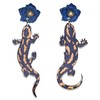 QUSIJIA Funny Cartoon Animal Dangle Drop Earring Lightweight Gecko Fox Earrings for Women Jewelry Charms Gifts (Gecko)