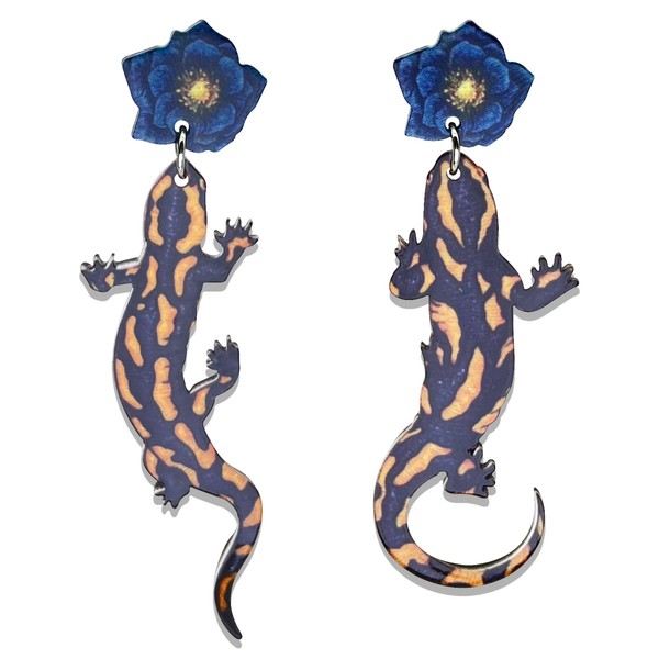 QUSIJIA Funny Cartoon Animal Dangle Drop Earring Lightweight Gecko Fox