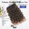 Curly Clip in Hair Extensions 18 Inch, QGZ Yaki 4PCS