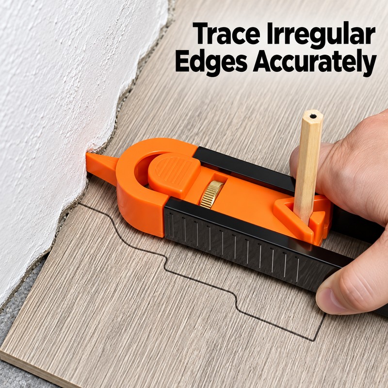2pcs Adjustable Locking Profile Scribing Ruler – Irregular Contour Gauge