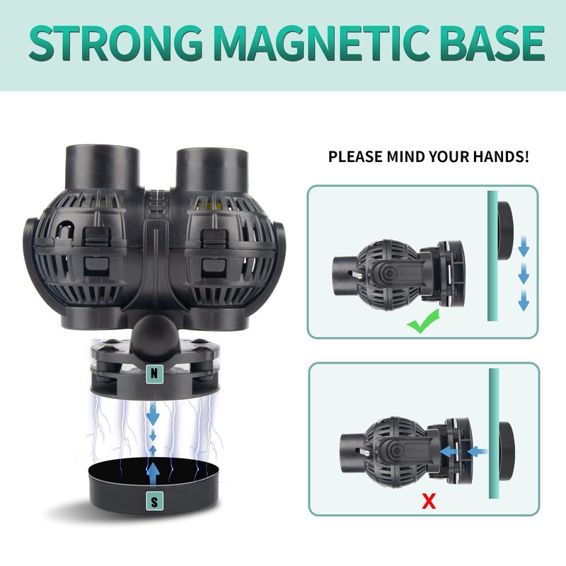 FREESEA Aquarium Circulation Pump Wave Maker Power Head with Magnetic
