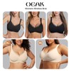 OEAK Womens Wireless Bras V Mesh Comfortable Bralette Supportive Tshirt