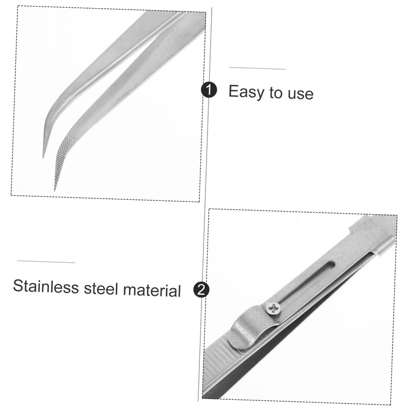 CORHAD Jewelry Tweezers Stainless Steel Tips Non-Slip Handle Multi-use for