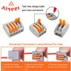 Aiqeer 50 Pcs Lever-Nut Wire Connectors Set, Conductor Compact Wire