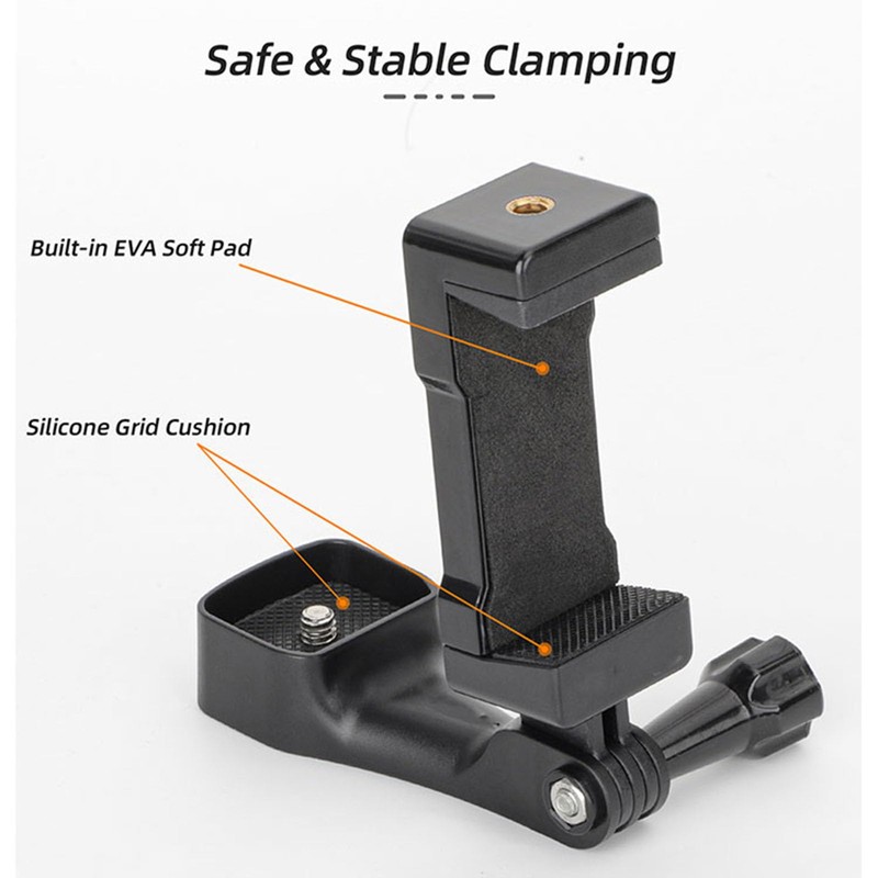 EUGOOCX Phone Clip Holder for DJI OSMO Pocket 3, Black,