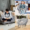 Goutime Hammock Chair, Macrame Hanging Swing Chairs with Cushion and