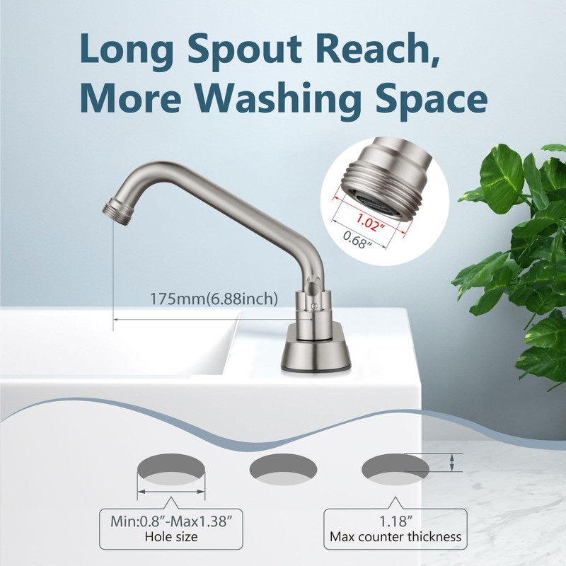 Aolemi Utility Sink Faucet 4 Inch Centerset, Laundry Sink Faucets