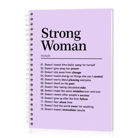 Msticey Strong Woman is Hard to Find 160 Blank Pages Purple Hardcover Spiral Notebook, Women's Day Gifts, New Year Birthday Gifts For Woman, Appreciation Gifts for Women Manager Supervisor Leader