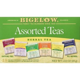Bigelow Tea - Six Variety Pack Assorted Herb Teas Caffeine Free - 18 Tea Bags