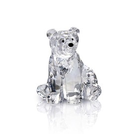 DANRECIN Acrylic Bear Figurine Cute Polar Bear Home Decor Clear Animal Room Decorations for Home and Office Not Crystal (E)