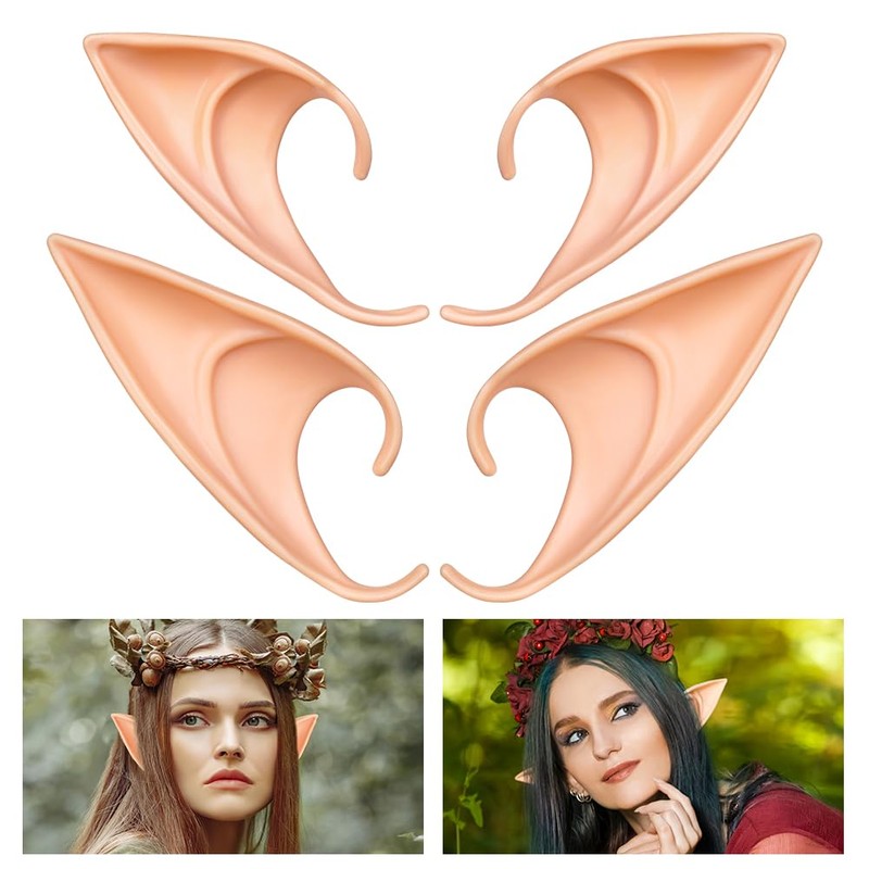 Aomig Elf Ears, 2 Pairs Fairy Pixie Elf Ears for