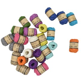 Renashed Natural Twine 24 Pack 8 Color Random 3 Ply Gift Wrapping String Arts Crafts Gift Christmas Packing Materials String for Gardening Applications