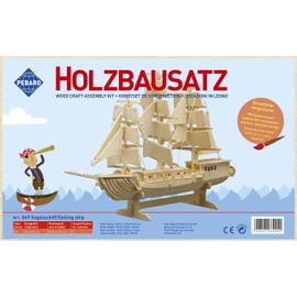 Pebaro Wooden Construction Kit 869 Sailing Ship Wood Construction Plywood