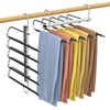 Housolution Trouser Hangers, Set of 2, Slacks, 5 Tiers, Wrinkle