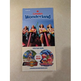 2016 Canada's Wonderland Amusement Park Map And Brochure