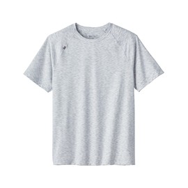 Rhone Reign Mens Workout Shirts, Anti-Odor, Quick Dry Mens Gym Shirts, Workout Shirts for Men (Gray Space Dye, Large)