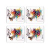 Trombone Cork Coaster Set - Colourful Abstract Instrument Gifts for