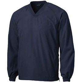 Joe's USA - Men's Athletic All Sport V-Neck Raglan Wind Shirts in XL Navy