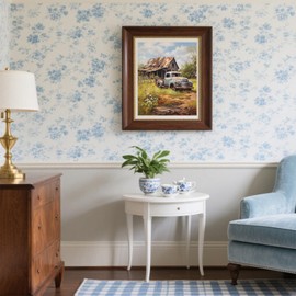 FUKVHIL Adults' Paint by Number Kits, Retro Truck, Pickup Truck, House, Paint by Number Kits on Canvas, DIY Oil Paintings for Beginners Arts and Crafts, 40x50cm No Frame