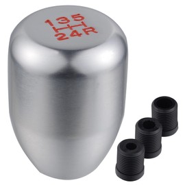 Padaodao 5 Speed Shift Knob Transmission Gear Stick Aluminum Shifting Lever Handle fit Most Automotive SUV Truck, Silver